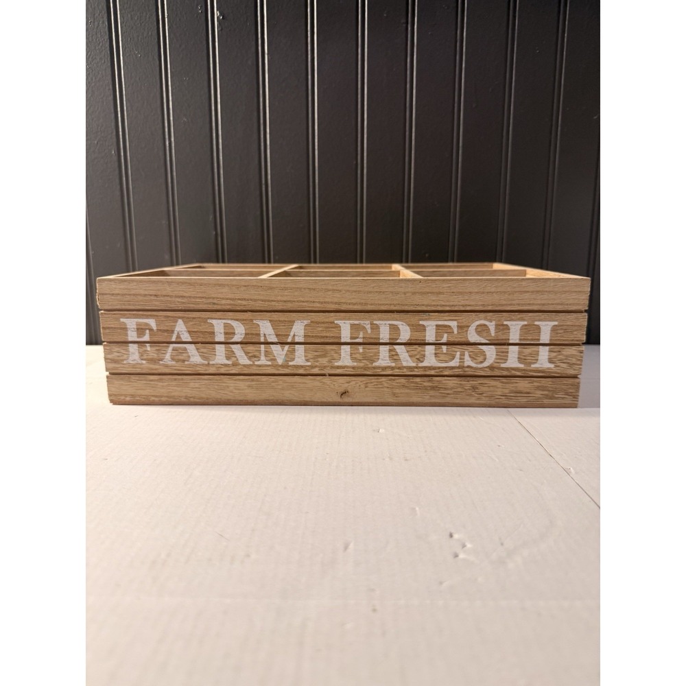 wood display box Farm Fresh Divided
